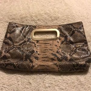 The Limited snakeskin print Clutch